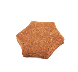 Fresh baked ginger cookie isolated