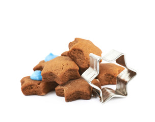 Fresh baked ginger cookie isolated