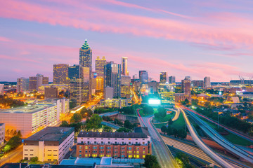 Naklejka premium Skyline of Atlanta city