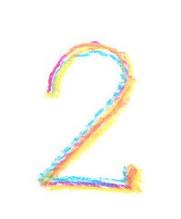 Hand drawn number symbol isolated