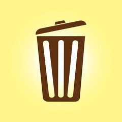 Trash can icon. Delete, Move to Trash, clear the disk space. Vector illustration.