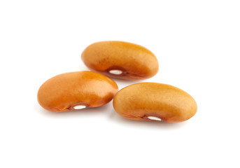 Yellow kidney bean isolated on white background. Yellow kidney bean texture background. A large bean with a subtle sweet flavor and soft texture. Beans. Proper nutrition. Vitamins. Healthy food.