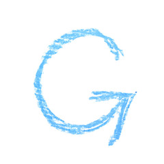 Single hand drawn letter isolated