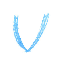 Single hand drawn letter isolated