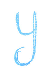 Single hand drawn letter isolated