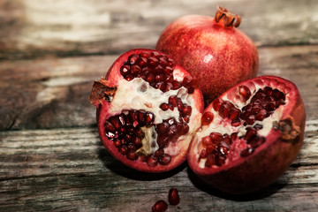 Ripe red pomegranate