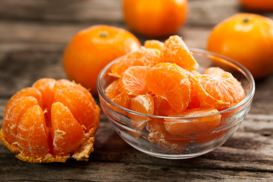 Healthy and fresh organic clementines