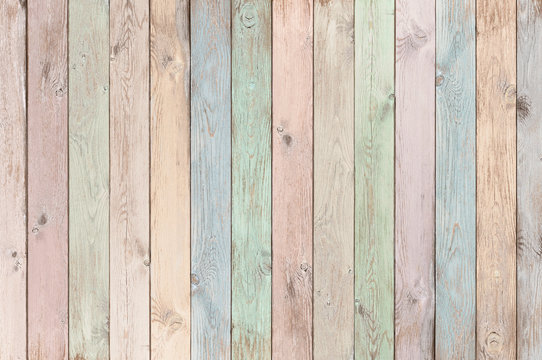 Fototapeta pastelowe kolorowe deski drewniane tekstury lub tła