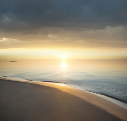 Fototapeta premium Seashore during sunset. Beautiful natural concept and idea