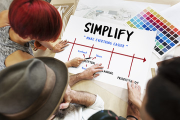 Simplify Brainstorming Planning Vision Arrow