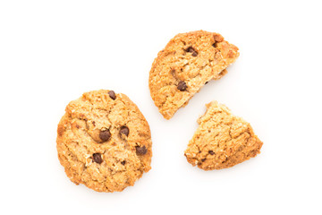 homemade cookies on white background