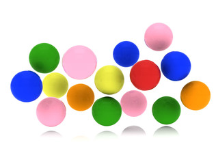 Abstract 3D colorful spheric background. 3d render