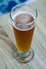 Glass of light beer