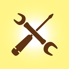 Repair Icon. Service  symbol. Tools singn. Flat design style.