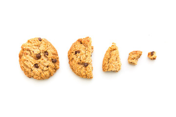 homemade cookies on white background
