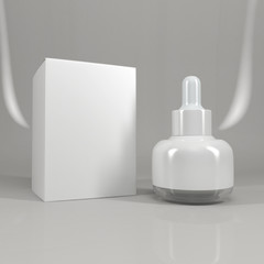 Cosmetic Dropper Bottle and box 3D