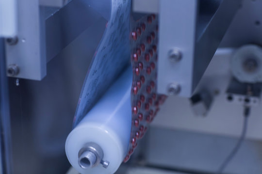 Tablet strip packing machine in pharmaceutical plant