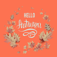 Fall orange lettering