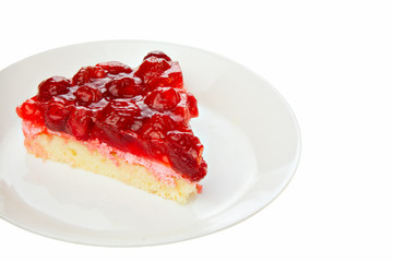 delicious cheesecake with strawberries