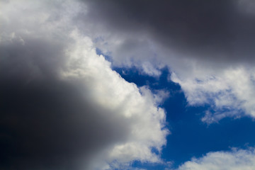 Beautiful blue sky with clouds