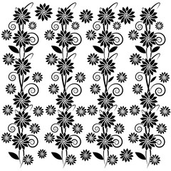 Fototapeta premium Flowers on white background
