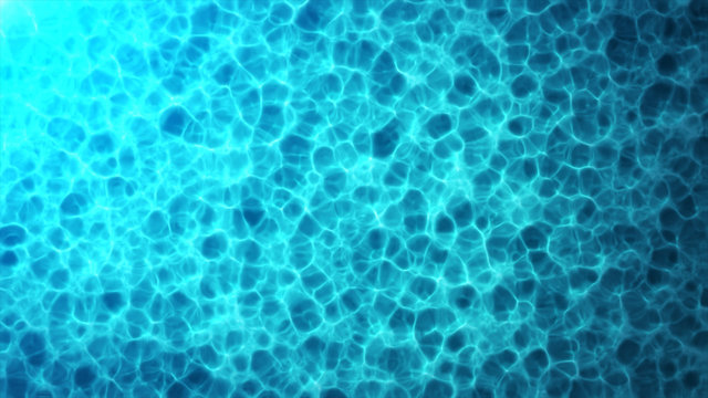 Top View Blue Water Caustics Abstract Background