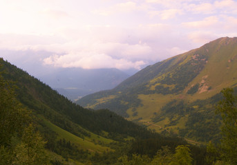 The beautiful landscape of the Caucasus mountains Arkhyz