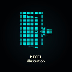 Door - pixel illustration.