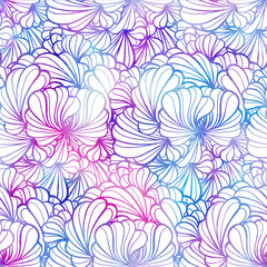 Fototapeta na wymiar Abstract floral petals seamless pattern
