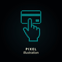 Credit card - pixel illustration.