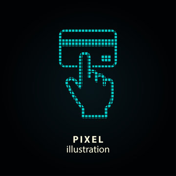 Credit card - pixel illustration.