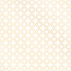Arabesque pattern. Gold arabic decoration for Islamic holidays