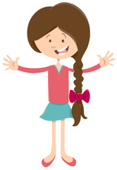 teen girl cartoon character