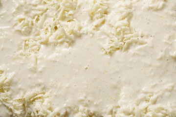 ready for baking lasagna on home kitchen for family dinner, shallow focus