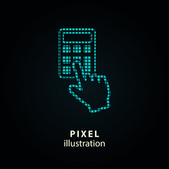 Calculator - pixel illustration.