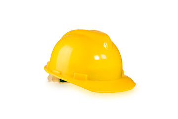 Construction Helmet isolated on white background with clipping path.