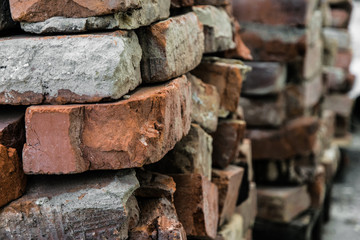 Pile of old bricks