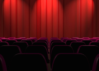 Fototapeta premium Cinema - Looking a Movie - 3D