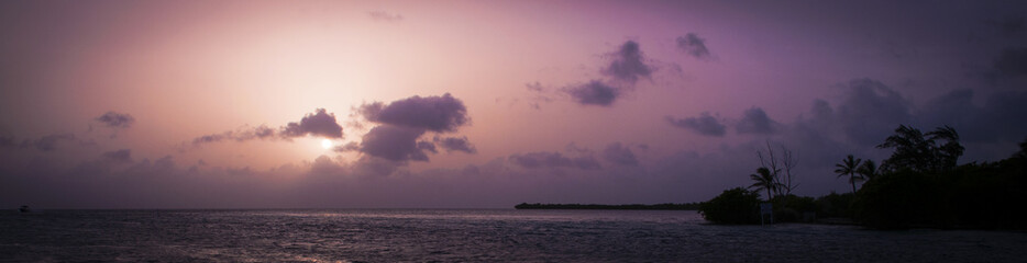 Panorama of ocean in Caribbean