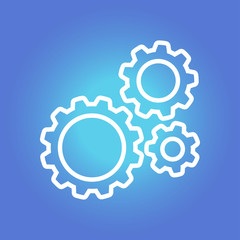 Icon of gears.The development and management of business processes.