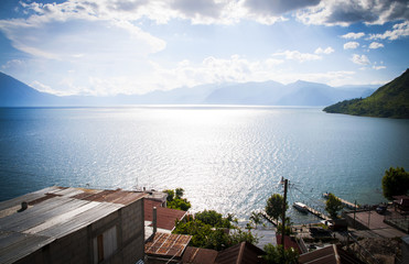 Small lakeside town in Guatemala