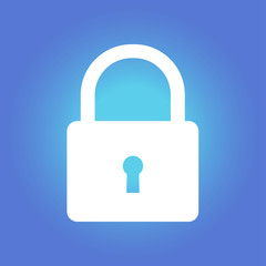 Lock icon. User login or authenticate icon.  Flat design style. 