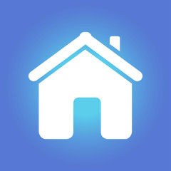 Vector Home Icon in flat design style.