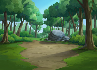 Naklejka premium Beautiful view jungle plenteous