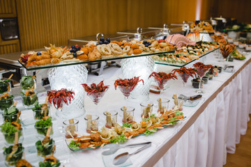Naklejka na ściany i meble catering and food for wedding and events