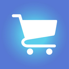 Flat icon of shopping chart. Add a product to the cart.