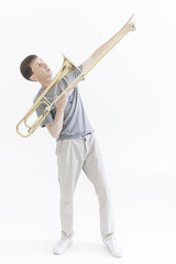 Musician with trombone