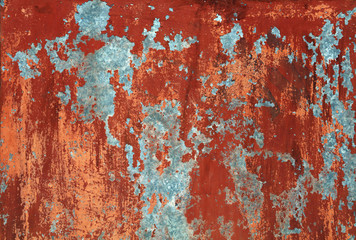 Grunge red brown old painted wall background