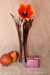 Still life with tulips