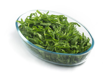 Sliced Kale Cabbage, Brazilian Couve.